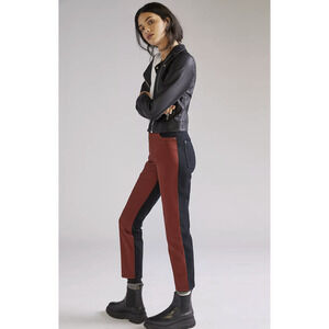 Anthropologie Maeve Colorblock Straight Jeans - New - 28 Waist